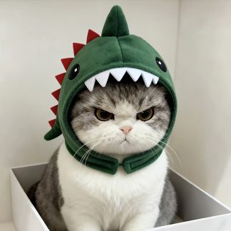 Katzen Dinosaurier Kopfbedeckung